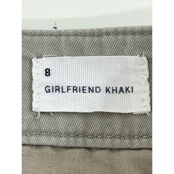 GAP Girlfriend Khaki Ankle Pants 8 Chinos Casual Pockets Loops Tapered Zip - Picture 3 of 16